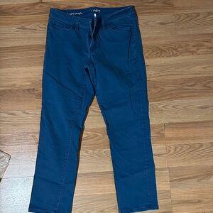 LOFT Curvy Straight Jeans - Blue